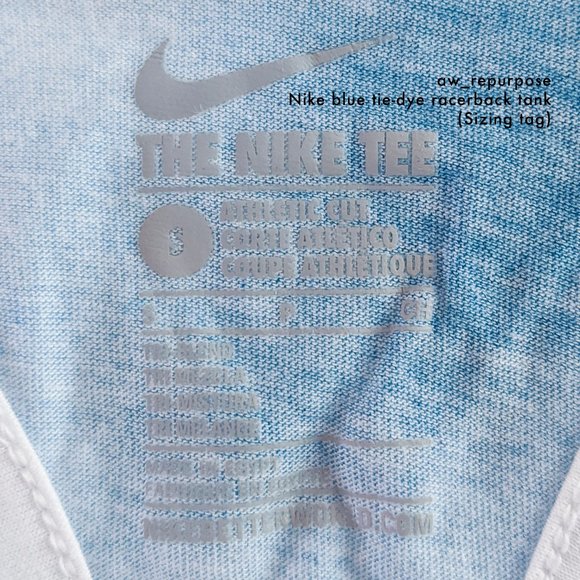 Nike Green/Blue Tie-Dye Racerback Tank Women Small - Picture 10 of 11
